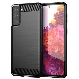 Carbon Case Flexible Cover TPU Case for Samsung Galaxy S21+ 5G (S21 Plus 5G) black | Techbox