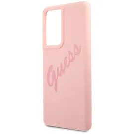 Guess GUHCS21LLSVSPI S21 Ultra G998 pink/pink hardcase Script Vintage | Techbox