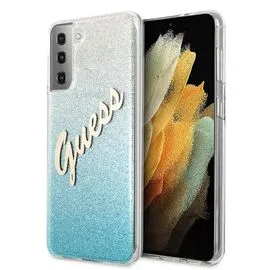 Guess GUHCS21MPCUGLSBL S21+ G996 blue/blue hardcase Glitter Gradient Script | Techbox