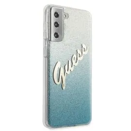Guess GUHCS21MPCUGLSBL S21+ G996 blue/blue hardcase Glitter Gradient Script | Techbox