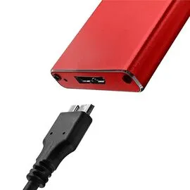 Qoltec 51831 Enclosure | M.2 SSD drive | SATA | NGFF| USB 3.0 | Super speed 5Gb/s | 2TB | Red | Techbox