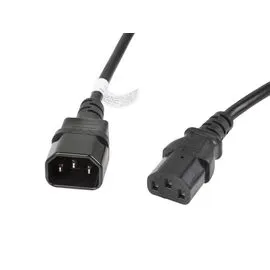 Lanberg CA-C13E-11CC-0030-BK power cable Black 3 m C13 coupler C14 coupler | Techbox