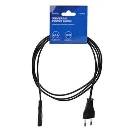 Savio CL-100 power cable Black 1.8 m IEC Type E (3.4 mm, 3.1 mm) IEC C7 | Techbox