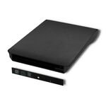 Qoltec 51865 External USB 3.0 9.5mm SATA Optical Drive Case, built-in cable - Black | Techbox