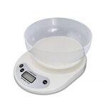 Esperanza EKS007 Kitchen scale with a bowl. White Electronic kitchen scale - Kitchen Scales - Food preparation - Techbox