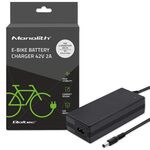 Qoltec 50760 Charger for e-bike batteries 36V | 42V | 2A | 5.5*2.1 | Techbox