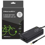 Qoltec 50761 Charger for e-bike batteries 36V | 42V | 2A | 5.5*2.5 | Techbox