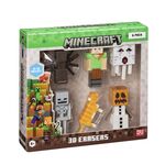 MINECRAFT 3D ERASERS - 6 PACK DELUXE BOX VER.B |  Techbox