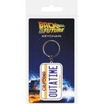 Back to the Future Rubber Keychain License Plate 6 cm