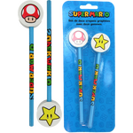 SUPER MARIO - Set of 2 Pencils with Eraser