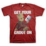 GUARDIANS OF THE GALAXY - T-Shirt Get Your Groot On - Tango Red (S)