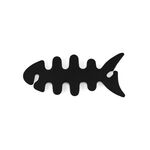 Fish-shaped headphone cable wrap - black