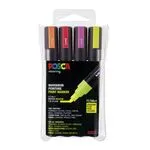 Posca - PC5M - Medium Tip Pen - Neon colors, 4 pc / Toys - Various Supplies - Office Supplies - Techbox