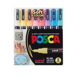 Posca - PC3M - Fine Tip Pen - Soft Colors, 8 pc / Toys - Various Supplies - Office Supplies - Techbox