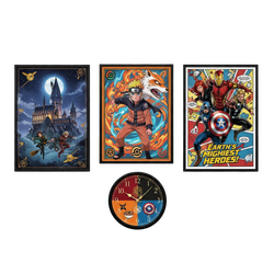 Home decor merchandise: posters, frames, wall clocks, stickers, collectibles – Techbox