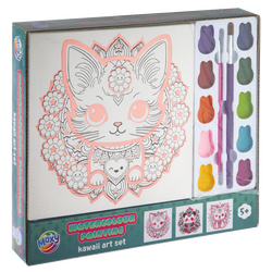 Moxy - Watercolour Painting Kawaii Art Set - Cat / Toys