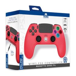 Freaks And Geeks - Wireless Controller for PS4 with 3,5mm jack slot - LED - Red / PlayStation 4