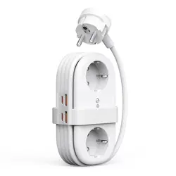 Orico AP3 20W GaN 5in1 Power Strip 2x AC + 2x USB-A + 1x USB-C - White | Techbox
