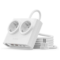 Orico PDC25 25W 6in1 Power Strip 2x AC + 2x USB-A + 2x USB-C - White | Techbox