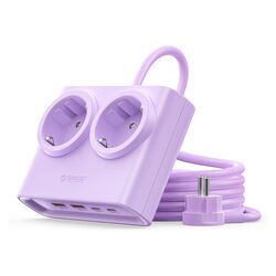 Orico PDC25 25W 6in1 Power Strip 2x AC + 2x USB-A + 2x USB-C - Purple | Techbox