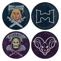 MASTERS OF THE UNIVERSE - 4 Embossed Metal Coasters