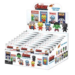 AVENGERS 60TH COMIC - Series 1 - 3D Foam Bag Clip (Display 24 Pcs)