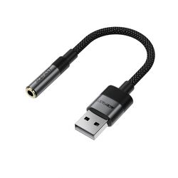 Acefast J13 USB-A to 3.5mm mini jack adapter - black