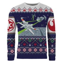 Star Wars Christmas Sweater X-Wing v TIE Fighter Size XXXL