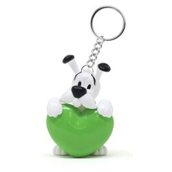 Asterix Keychain Dogmatix Green Heart