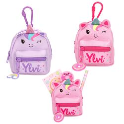 Ylvi - Stationery Backpack Unicorn - Pink and Purple - Mini / Toys