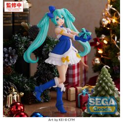 HATSUNE MIKU - Saphire Christmas - Figure High Premium 21cm