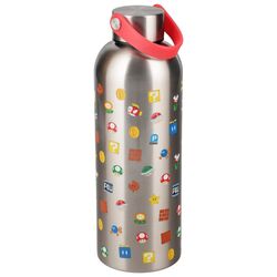 Super Mario Metal Water Bottle with Carry Loop