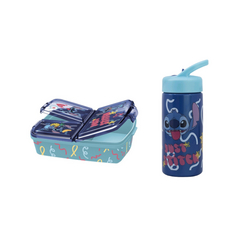 Stor - Lunch Box 18x13cm + Sipper Water Bottle  410ml - Stitch / Toys