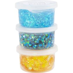 Creativ Company - Sequin Clay, blue/green harmony, 3x60 g/ 1 pack (787481) / Toys