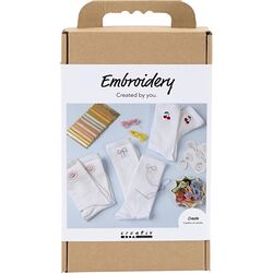 DIY Kit - Craft Kit Embroidery, socks, white, 1 pack (9772641) / Toys