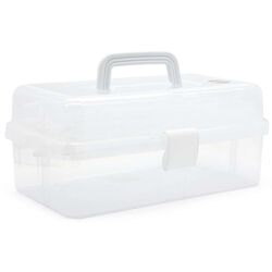 TOYMAX - Storage box with 2 shelves, 31 x 14.2 x 17.5 cm, clear (714225) / Toys