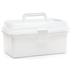 TOYMAX - Storage box with insert, 20x10x10cm, white/clear (714222) / Toys