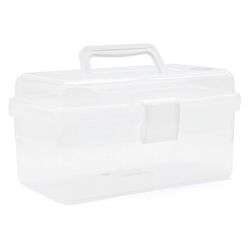TOYMAX - Storage box with insert, 25.5 x 13.5 x 14.5 cm, clear (714223) / Toys