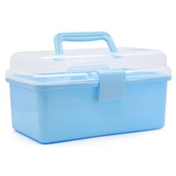 TOYMAX - Storage box with insert, 25.5 x 13.5 x 14.5 cm, light blue (714224) / Toys