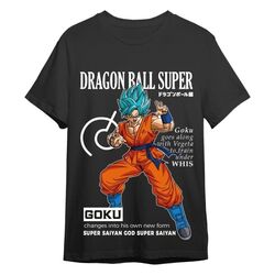 Dragon Ball Super T-Shirt Goku Training Black Size XL