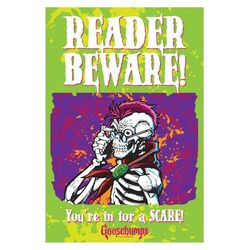 Goosebumps Metal Sign Reader Beware