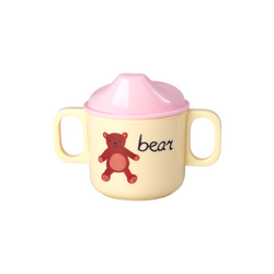 Rice - Melamine 2 Handle Baby Cup with ABCPrint - Pink - 250 ml / Baby and Children