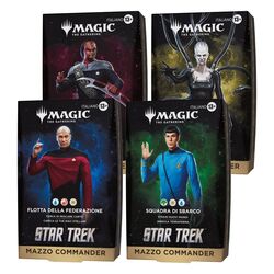 Magic the Gathering Star Trek Commander Decks Case (4) italian