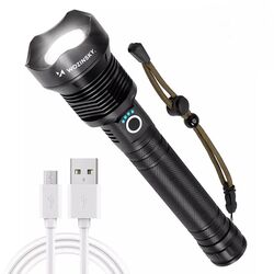 Wozinsky WLT-20W tactical flashlight 20 W 2000 lm CREE diodes IP65 with adjustable beam - black