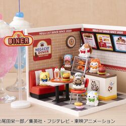 ONE PIECE -Mega Cat Project Nyanpiece Nyan Diner! -Display 3cm (6pcs)