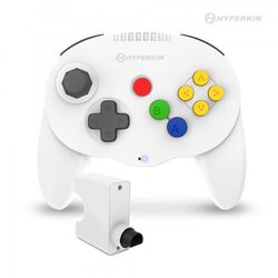 Hyperkin - Wireless Admiral Premium Controller (White) / Nintendo 64