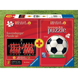 BELGIAN RED DEVILS 2018 - Bi-Pack Puzzle 100p + Puzzle 3D