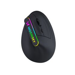 Wozinsky WMG-1164 Wireless Vertical Ergonomic Gaming Mouse 3600 DPI with RGB Backlight - Black
