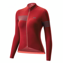 Rockbros YPW065 TVI Women's Long Sleeve Cycling Jersey Fall/Winter L - Red