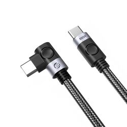Orico C2CWT USB-C to USB-C PD Angled Cable 100W 20Gbps 4K 60Hz 2m - Black